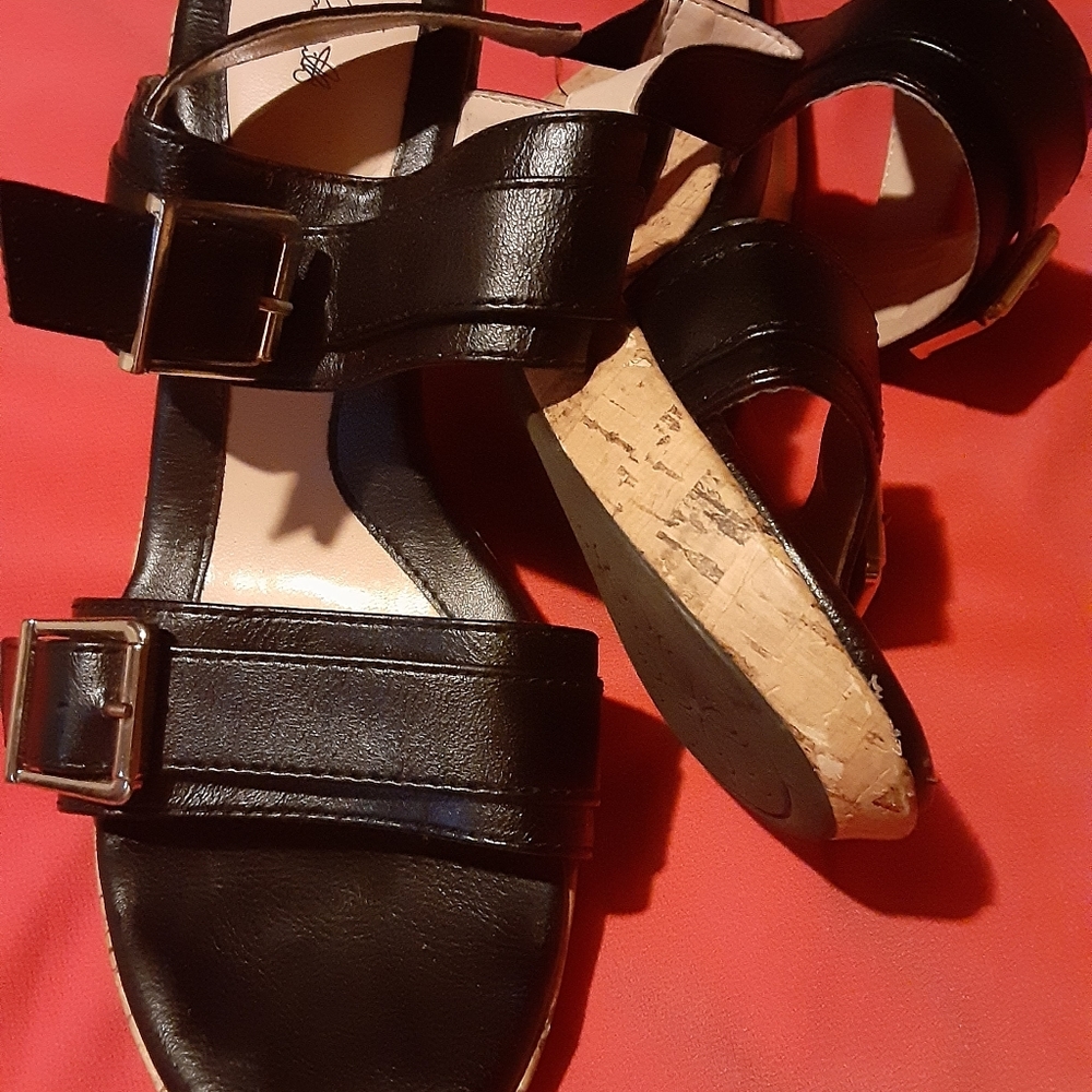Black heels shoe